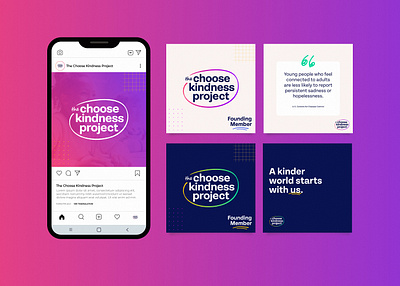 The Choose Kindness Project Social Branding gradient design social impact design social media design the choose kindness project