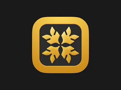 Golden fox flower! app brand branding design figma flower fox gold golden icon illustration ios logo mac macos mobile saas