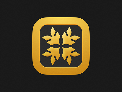 Golden fox flower! app brand branding design figma flower fox gold golden icon illustration ios logo mac macos mobile saas