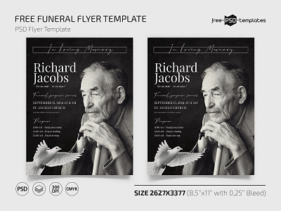 Free Funeral Flyer Template black event events flyer flyers free freebie funeral photoshop print printed psd template templates