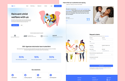 Child welfare landing page