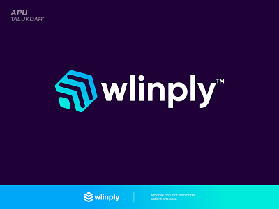 wlinply Tech Logo b tech logo blockchain branding bx crypto currency crypto logo crypto pay ecommerce finance fintech logo logo design nft logo pay payment saas software tech technology w logo