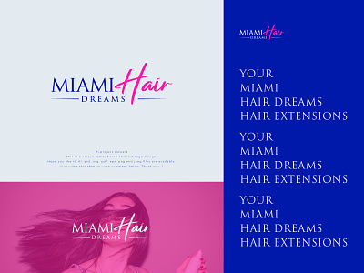 MIAMI HAIR DREAMS Logo Design minimalist logo