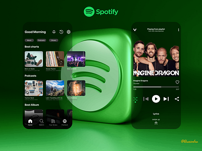 Spotify App Concept app branding design graphic design hits illustration logo music playlist trend typography ui ux vector