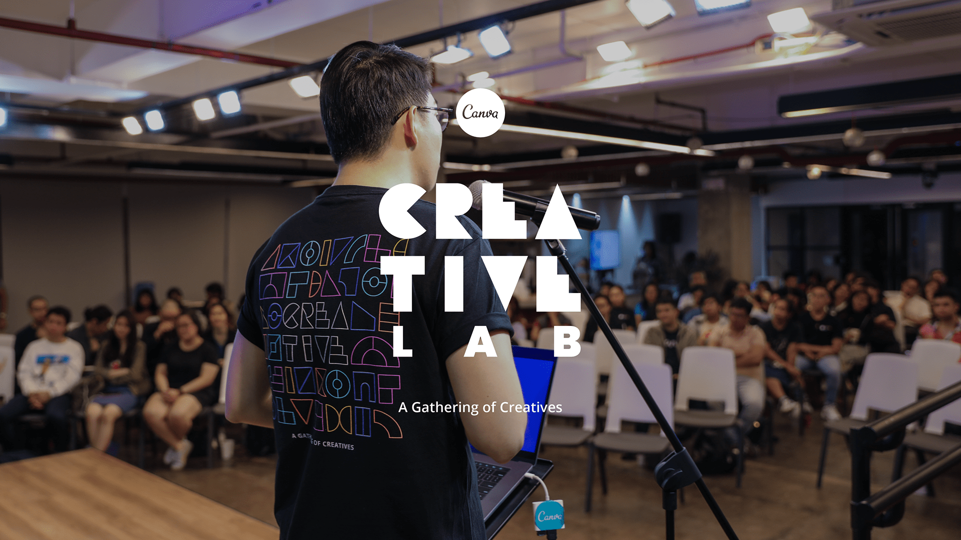 Canva Creative Lab Identity animation brand design brand identity branding creative lab event branding event design graphic design identity design logo logotype shapes