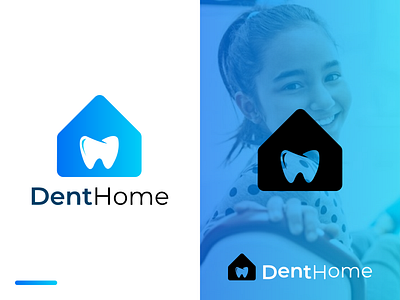 DentHome,Abstract Logo-Design Concept 3d abstract animation brand branding denthome design gradient logo graphic design illustration logo modern logo ui vector
