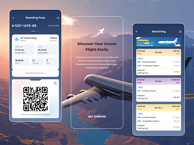 Travel App UI app app design application boarding booking clean creative design flight guide mobile mobile ui qr ticket travel typography ui uiux user experience user interface