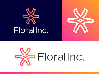 Floral Inc Logo Design, Modern Logo, Abstract Logo abstract logo best brand identity branding creative logo design dribble floral inc floral inc logo floral inc logo design flower flower logo graphic design khaled pappu kp graphic lab kp logo lab logo logo design logo designer modern logo