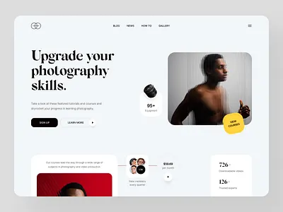 Korus: Minimalistic Photography Learning Platform design graphic design ui uidesign uiux