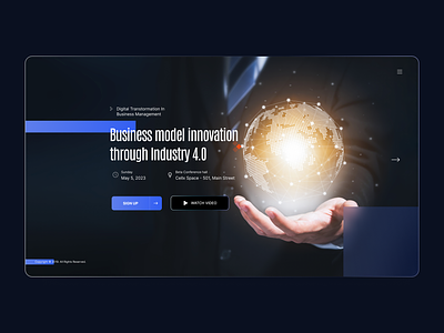Digital Transformation in Business - Landing Page Concept business clean company website daily ui darkmode darktheme digital transformation landing page product design ui ux web design