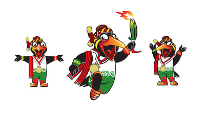 Torch Runner illustration illustrator mascot