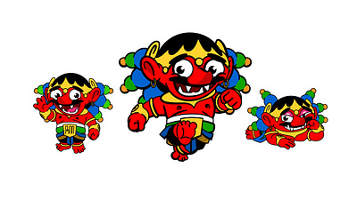 Little Red Giant illustration illustrator mascot