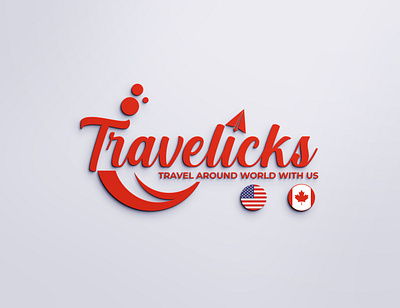 Travelicks Logo & Brand Identity Design adobe illustrator brand identity branding canada logo corporate identity flat logo graphic design logo minimalist logo tourism logo travel logo usa logo