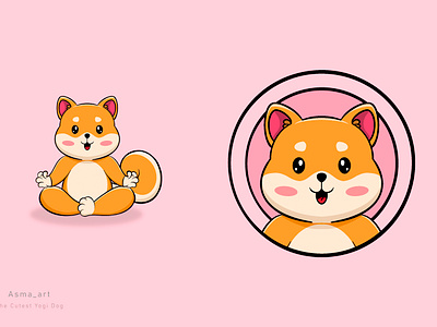 "Yogi Dog" cutedoglogo cutemascot dogecoin dogisyogaing doglogo dogyoga funnydog funnydoglogo funnymascot gang glasses logo mascot mascotlogo pinkdog pinklogo yoga yogaicon yogalogo yogidog