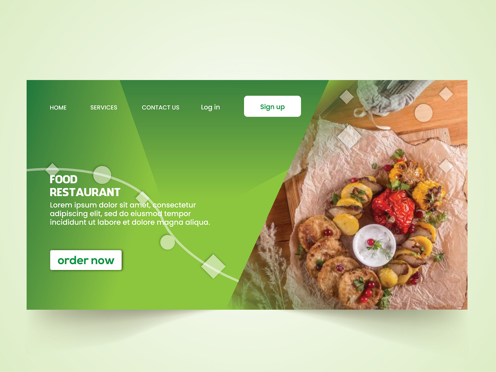 Food Restaurant Landing Page design by Kamrul hasan on Dribbble