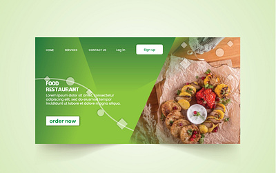 Food Restaurant Landing Page design designtrend landingdesign landingpage uidesign