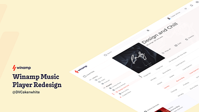 Winamp Music Player Redesign app design graphic design typography ui ux