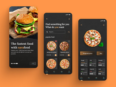 Sara Fooddelivery App graphic design logo ui