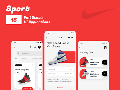 Shoes Store - Mobile app banner branding design e commerce illustration minimal mobile app shoes store