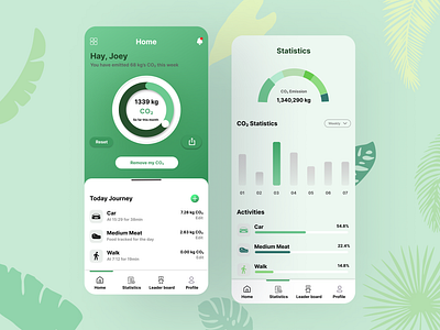 A Carbon Footprint Tracker Mobile Application carbon footprint tracker carbonfootprint community content design designer figma mobile app product designer statisrics tracker ui uitrends userexperience userinterface ux