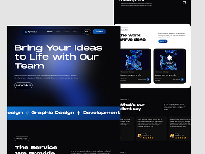 Aptonic x - website digital agency agency digital agency landing page ui design ui website