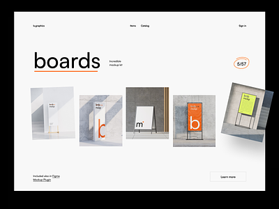 Boards Mockups design download freebie header hero landing mockup ui