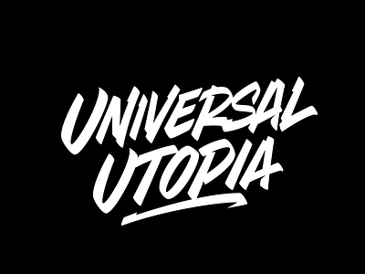 Universal Utopia calligraphy font lettering logo logotype typography vector