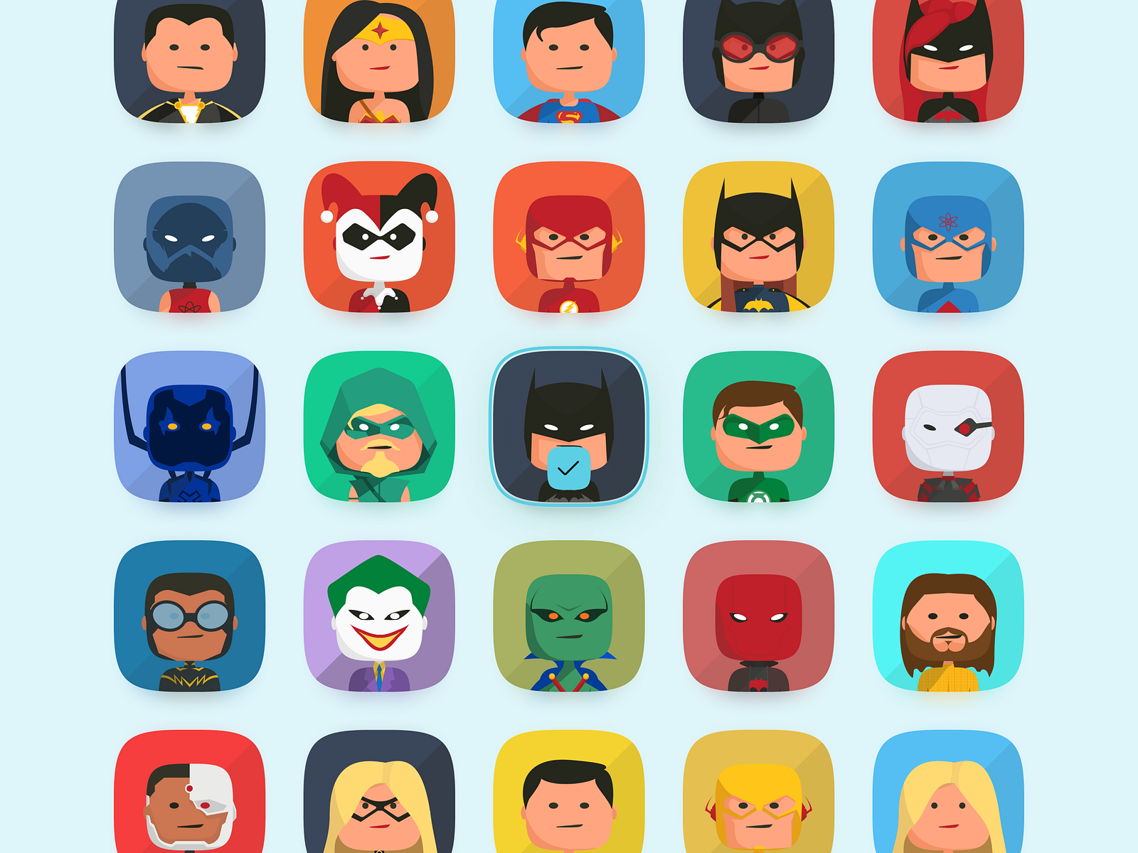 Superhero Avatars | Flat illustration | Clean & Colorful by Prince Babu ...