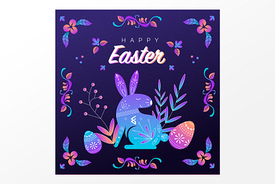 Happy Easter!!! bunny card easter illustration illustrator cc spring synergycodes vector