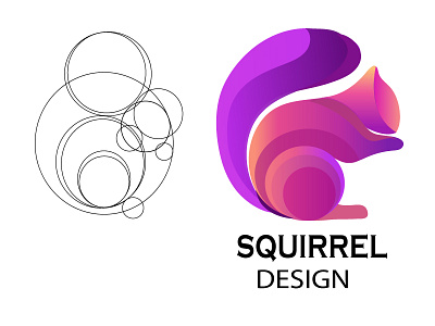 Squirrel design logo animation branding graphic design logo mayak31 shapetool squirrellogo