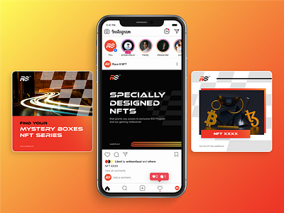 Race 8 Club Social Media Templates binance bitcoin blockchain branding coing crypto cryptocurrency digital money fintech ido instagram post invest metaverse money nft race social media socmed startup templates