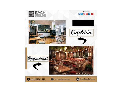 Cafetaria And Restaurant designer in Noida - SDABPL branding cafe and restaurant commercial company corporate designer interior interior designer sdabpl