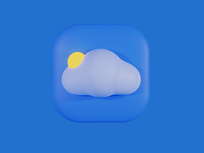 Weather Icon - 3D 3d blender icon weather