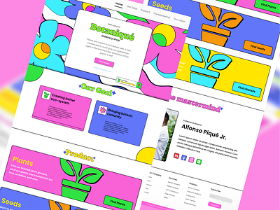 Botaniqué - Web UI design graphic design illustration ui web