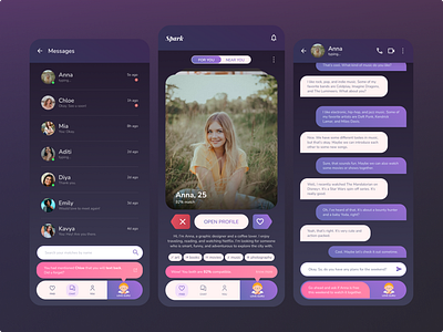 Dating App - Mobile UI Concept dating design pradspective pradyumna product design ui user experience user interface ux