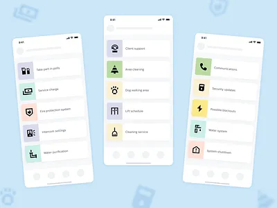 Icon set for a mobile app app design digital graphic design icon icon set illustration minimal vector