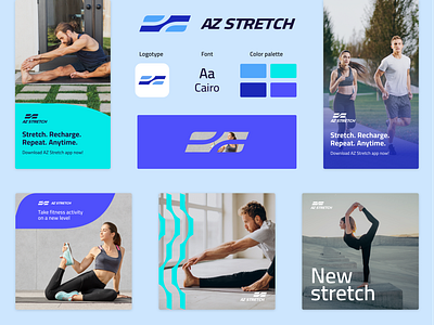 Brand identity for a fitness app branding design digital graphic design lofotype logo minimal smm social media typography vector