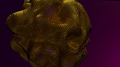 Fluid Sphere 3d animation blender digital 3d gold