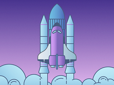 Space Shuttle graphic design illustration rocket shuttle space