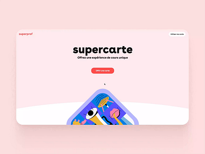 Superprof Gift Card branding design illustration ui ux