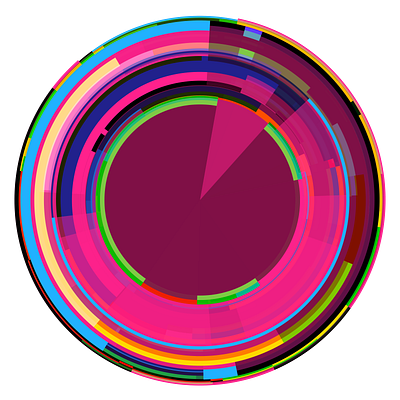 autre coeur: dnt 001 abstract art chaos circle clock code creative digital generative glitch glitched green modern neon pink random round section segment time