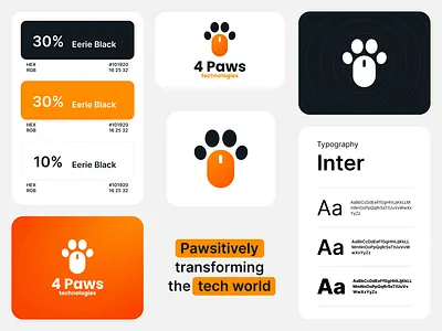 4 Paws Technologies Logo Design agency brand designer brand guidelines brand identity brand sign branding business design identity jztech logo logo design logo inspiration logotype marketing packaging portfolio startup