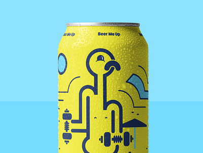 Beer Me Up Microbrewery branding graphic design packaging