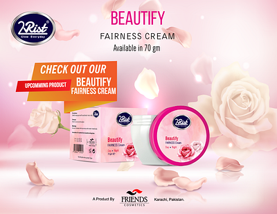 Beautify Fairnes Cream 3d branding graphic design logo ui