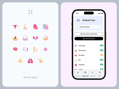 Medical icons set app disease free health healthcare healthdots icon iconography icons identity illustration interface ios medical medicalcard medicines set ui ux vector