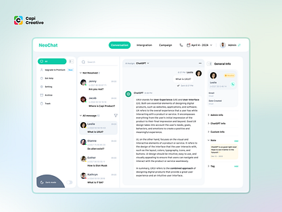 Neo Chat - AI Chat Web Design ai ai chat ai web ai web design chat gpt ui ui design web web chat web chat design web design web ui design