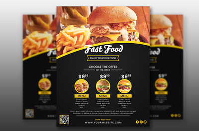 Fast Food Flyer Template branding creative flyer flyer design graphic design