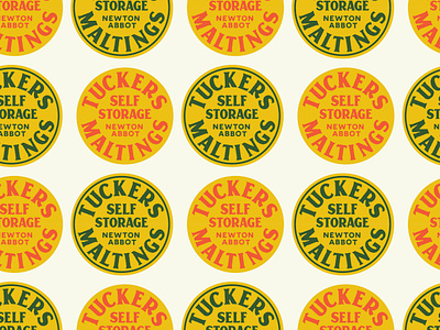 Tuckers Maltings Self Storage Logo badge logo branding custom typography freelance graphic designer logo design logo designer pattern typography typography logo vintage inspired vintage logo