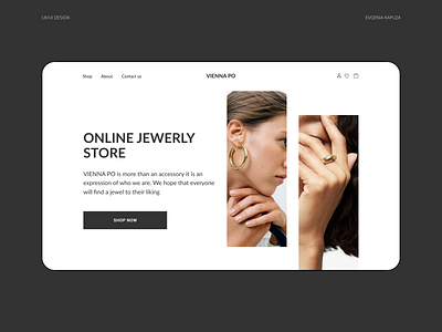 Jewerly store design figma ui ux web