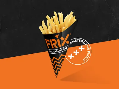 Frix - Case Study amsterdam branding case study casestudy creative design fast fod fastfood fries frix graphic design icon illustration logo logofolio logotype minimal orange symbol